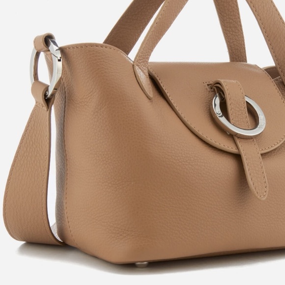 Meli Melo Rose Thela Cafe Latte Brown Leather Boho Hobo Purse Bag - Picture 15 of 16